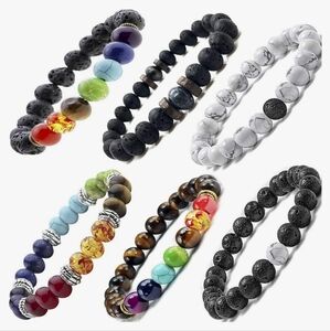 6 CHAKRA Energy Healing Bracelet Set